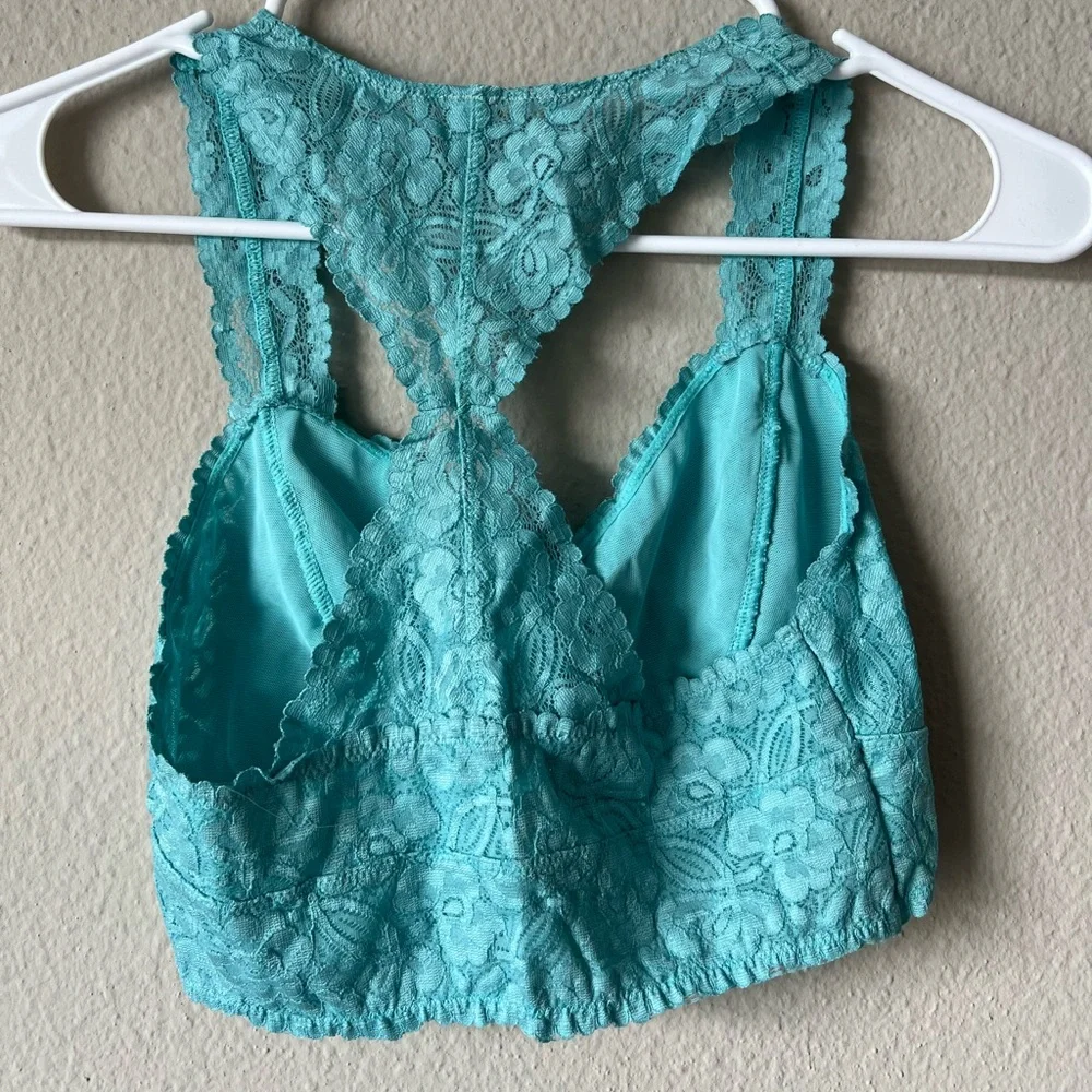 Intimately Free People Turquoise Lace Bralette - Picture 2 of 3